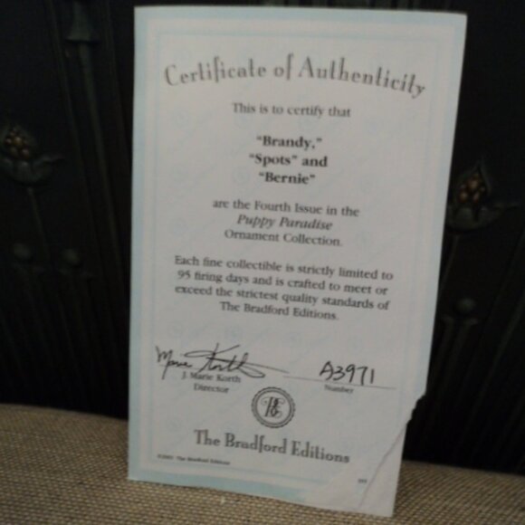 porcelain angel puppy ornaments~ lot of 3 - Picture 6 of 7